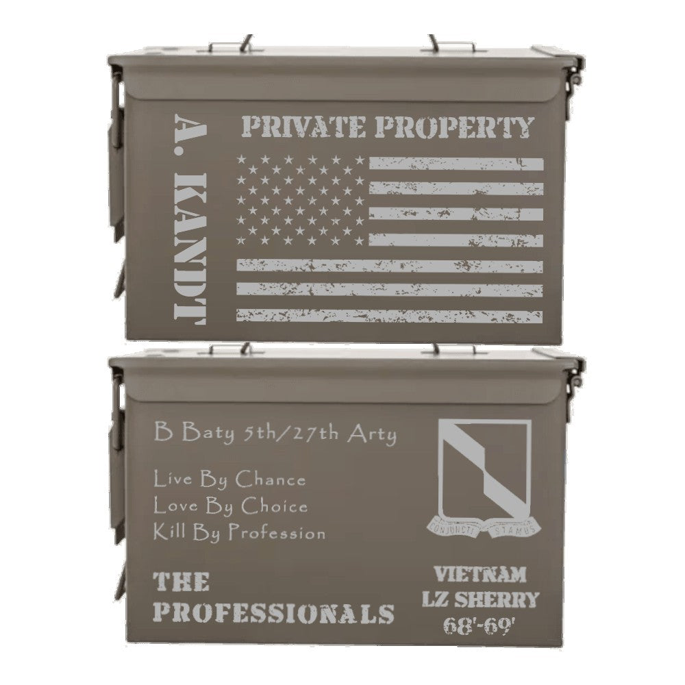 Ammo Can - Distressed Flag/LZ Sherry TAN – AVDC INK