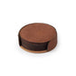 Dog Life-Round Leather Coaster Set-Chestnut avdc ink