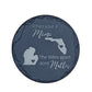 Mimi - Round Slate Coaster Set of 4 AVDC INK